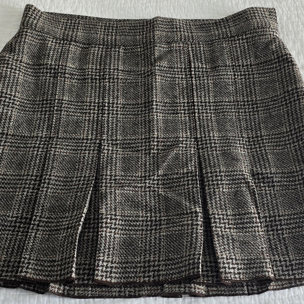 ✨️Vintage Y2K JUICY Couture Brown Pink Plaid Skirt Size Medium